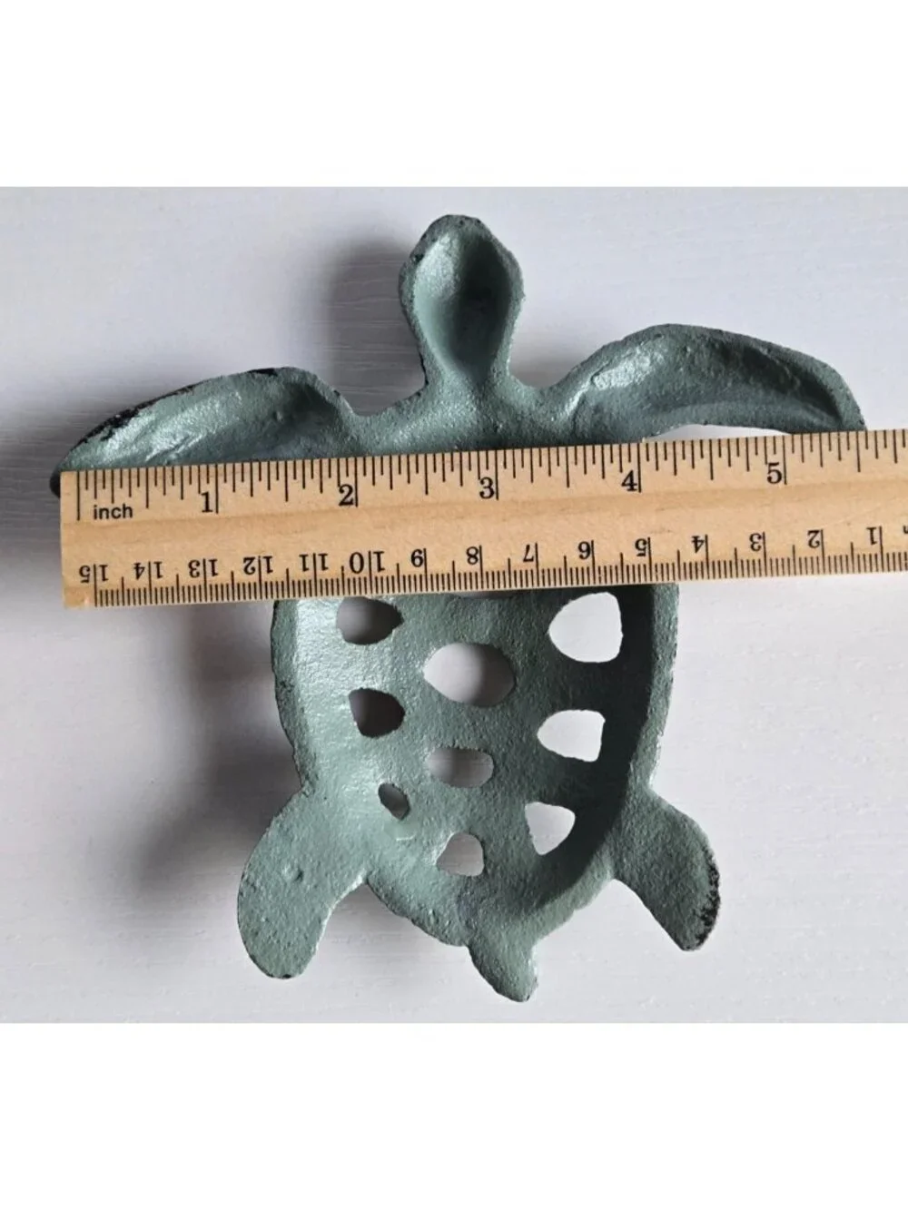 Sea Turtle Figurine Rustic Cast Iron Nautical Coastal Wall Plaque Beach Decor